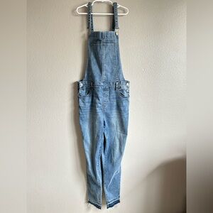 PacSun adult woman size 27 denim overalls with skinny leg fit and low back